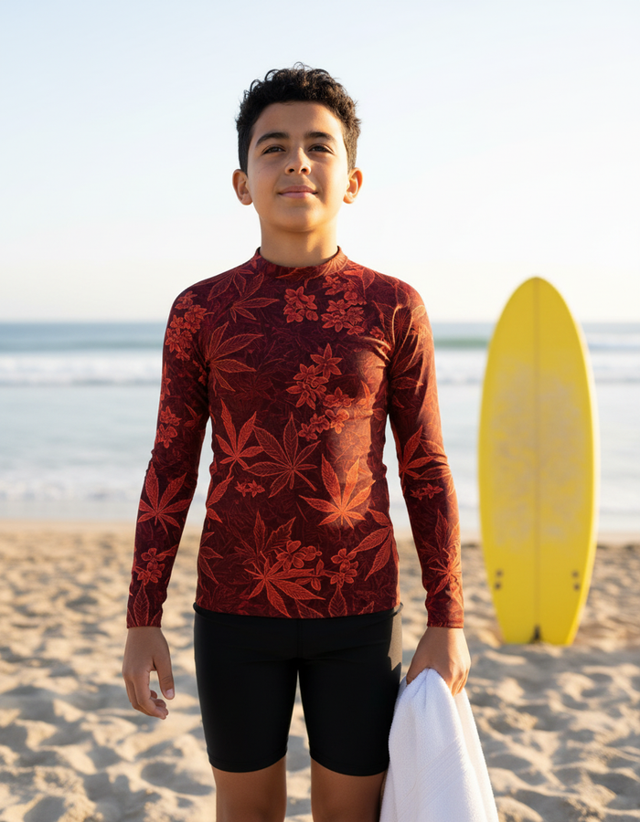 Rashguard — Youth Fiery Red Kumo