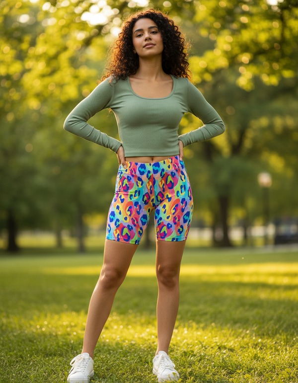 Women's Leopard Print Short Shorts