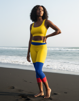 Cumbia Leggings Capri Yoga Leggings — Dripper