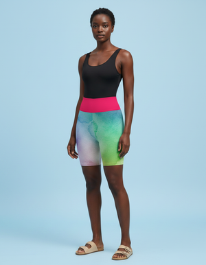 Mosaic Yoga Shorts Yoga Shorts — Dripper