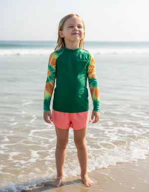Runway Emerald Nebula Kids Rash Guard bikini — Dripper