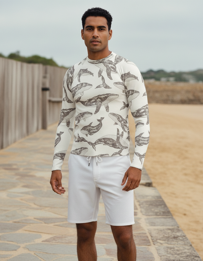 Rashguard — Men's White Onyx Breeze