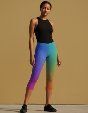 Chromatic Capri Leggings Capri Leggings — Dripper