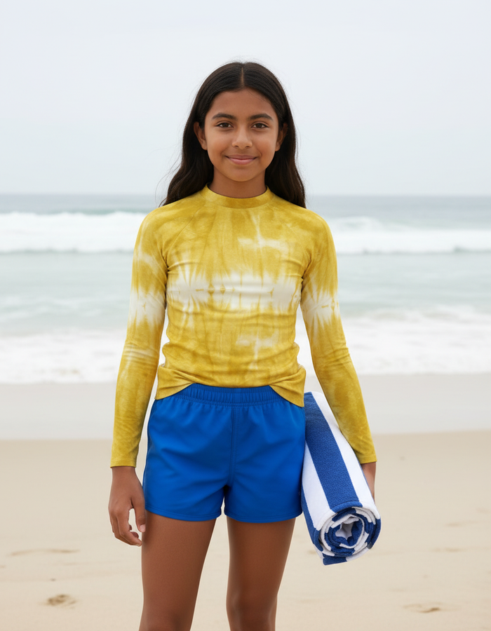 Rashguard — Youth Lemon Yellow Aqua