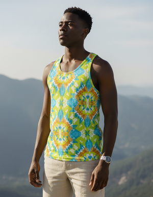 Runway Chartreuse Sumi Tank Top Men's Tank Top — Dripper