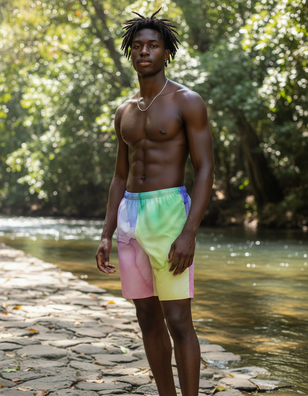 Men's Swim Trunks in Cascade
