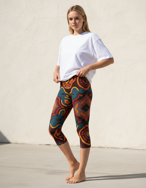 Kaleido Capri Leggings Capri Leggings — Dripper