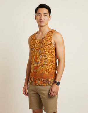 Men's Citrus Orange Aether tank tops
