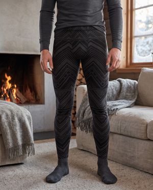 Ink Chevronet men's base layer bottoms