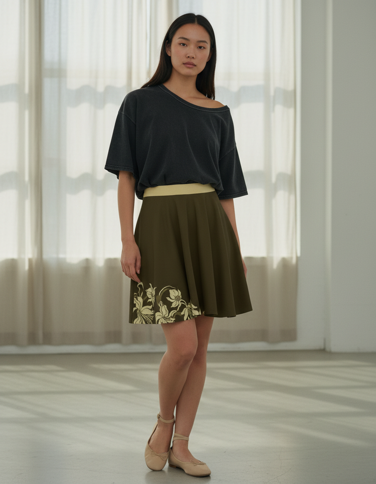 Women's Art Nouveau Skater Skirt