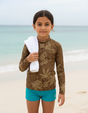 Kids Coffee Bean Kumo kids rashguards
