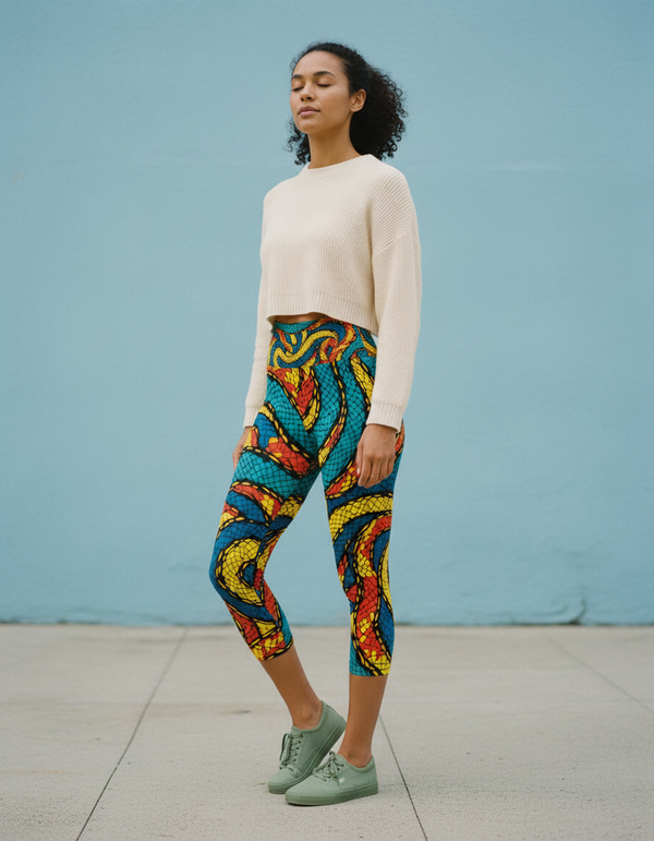 Snake Collection capri yoga leggings