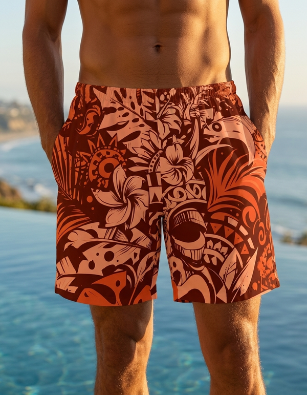 Men's Swim Trunks in Coral Honua Kai