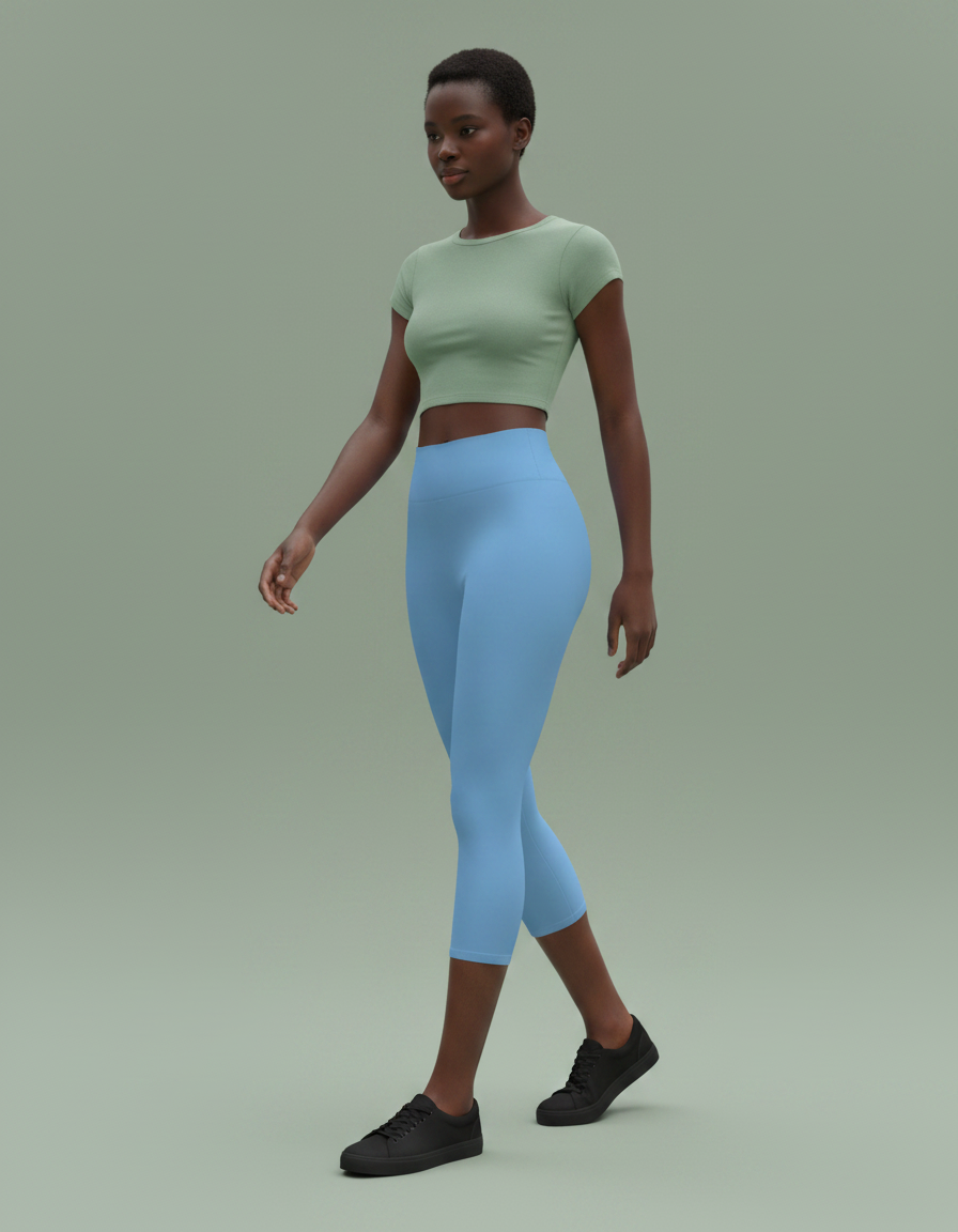Capri-Yoga Leggings in Iceberg