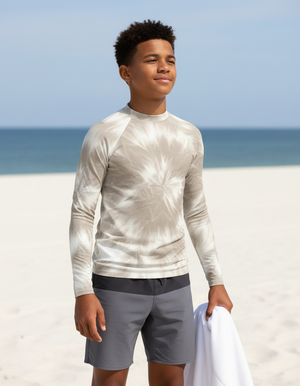 White Onyx Glacier Rash Guard Youth Rash Guard — Dripper