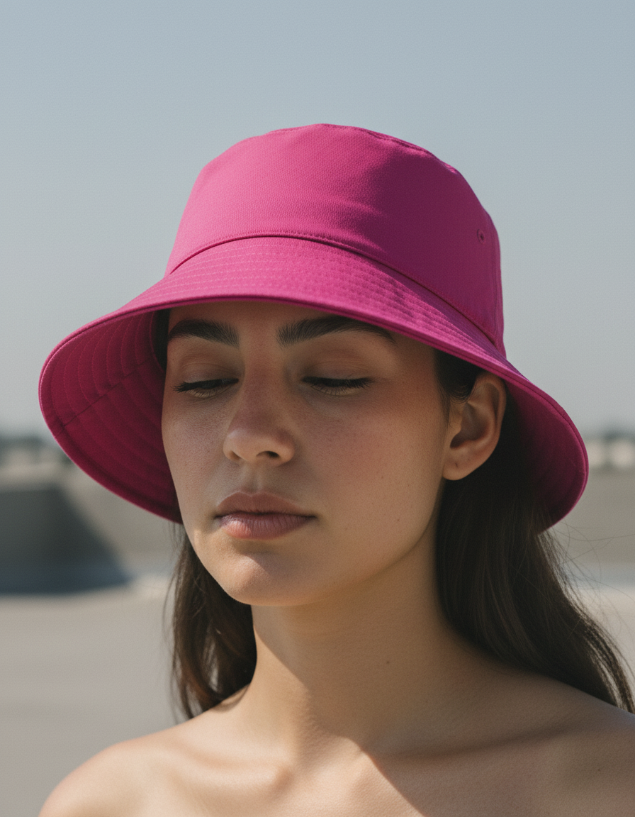 Bucket hat in Magenta