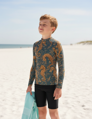 Coral Triton Youth Rash Guard Youth Rash Guard — Dripper