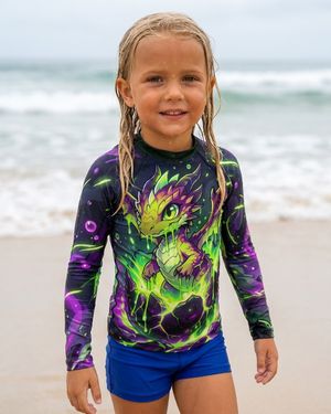 Girls Poison Baby Dragon girls youth rashguards