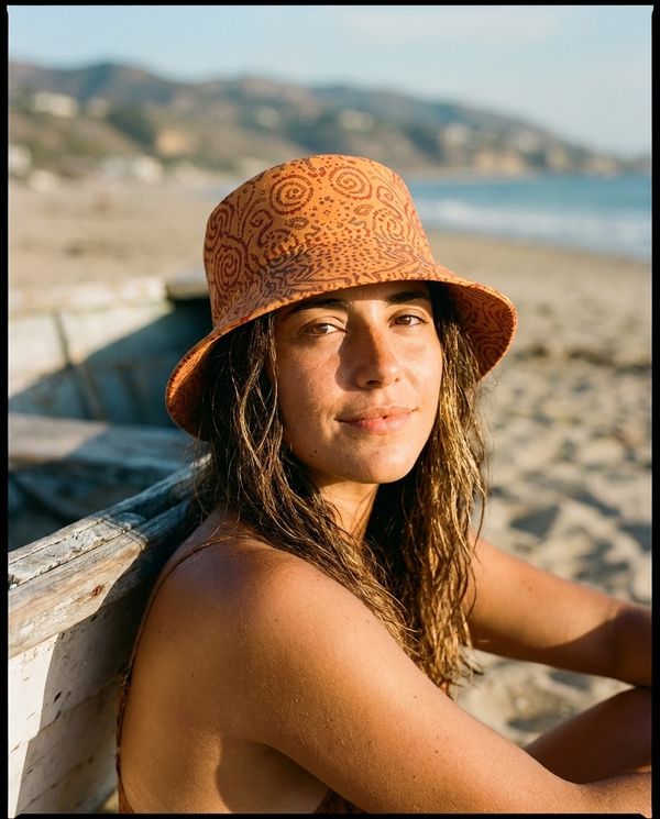 Citrus Orange Mirage Bucket Hat