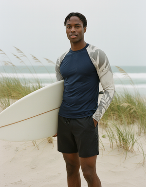 Men's White Onyx Tropique men's rashguards