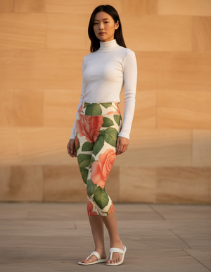 Bouquet Capri Leggings Capri Leggings — Dripper