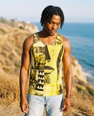 Men's Lime Savannah tank tops