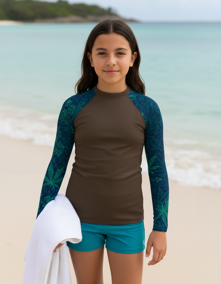 Youth Japanese Asanoha Rash Guard