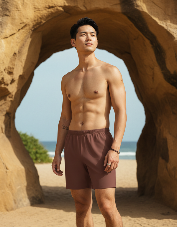 Men's Swim Trunks in Cedar
