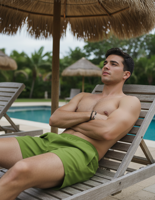 Men's Swim Trunks in Olive Drab