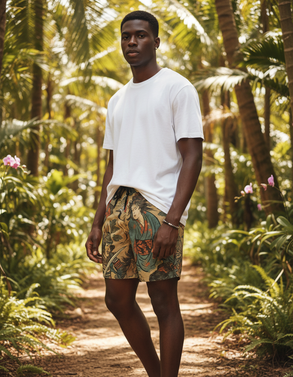 Men's Swim Trunks in Kintsugi