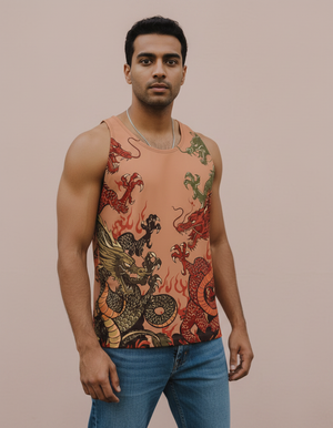 Men's Burnt Sienna Vortex tank tops