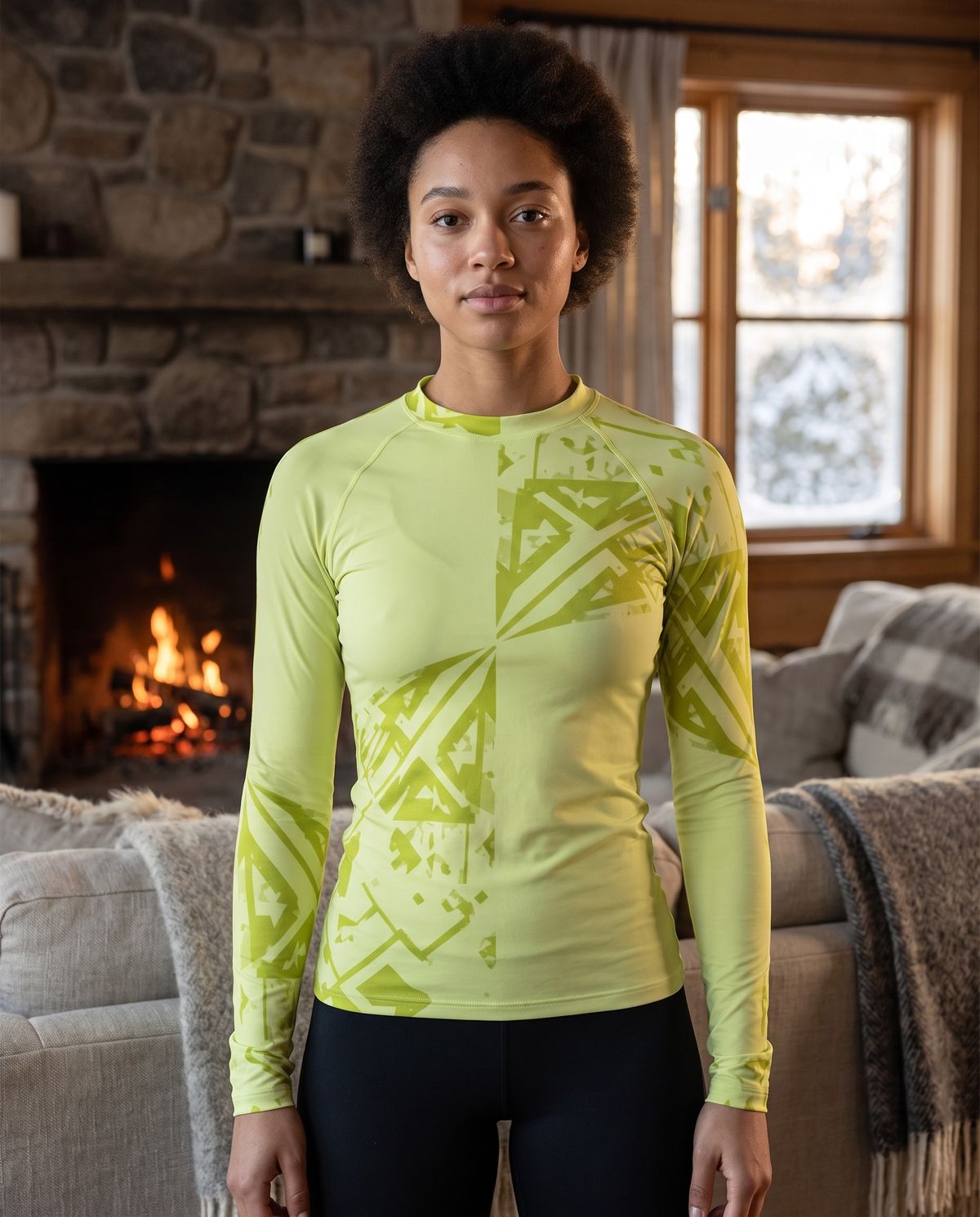 Lime Vivid Base Layer Top Women's Rashguard — Lolekai