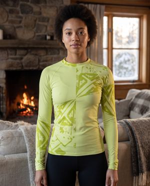 Lime Vivid Base Layer Top women's base layers