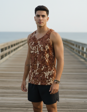 Men's Coffee Bean Veil men's tank tops