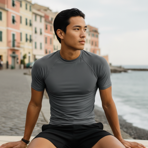 Graphite Rash Guard Men's Rashguard — Lolekai