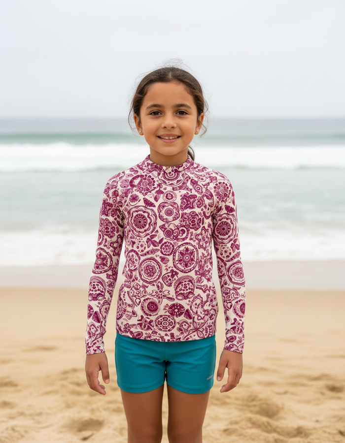 Rashguard — Kids Electric Fuchsia