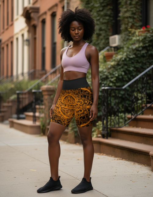 Nasrid Yoga Shorts Yoga Shorts — Dripper