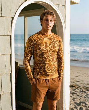 Men's Amber Haze Nalu Uli men's short-sleeve rashguards