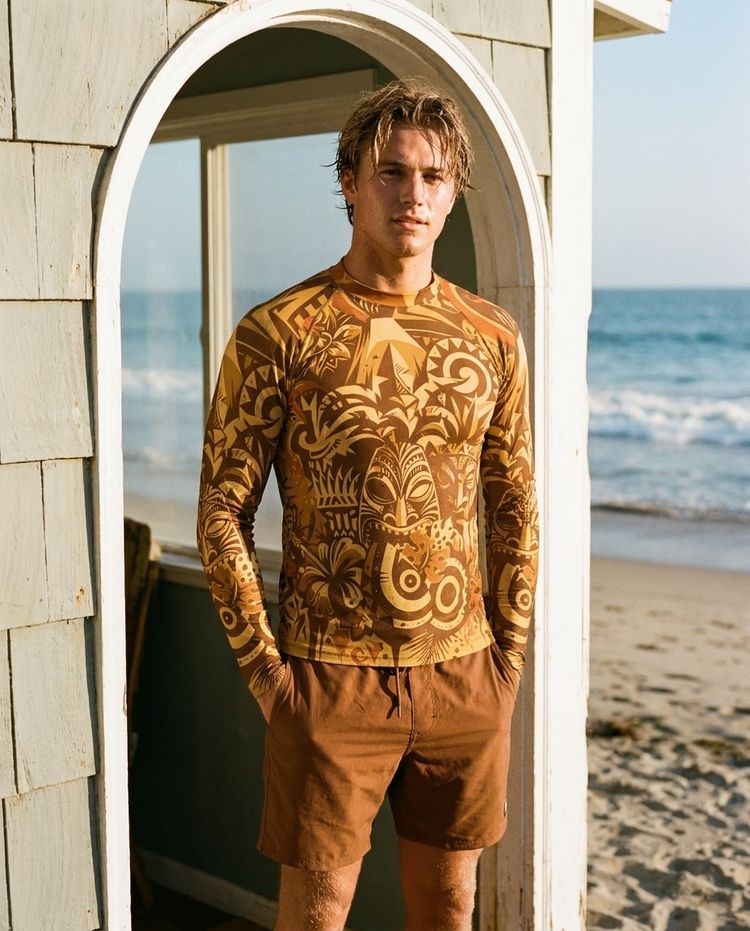 Men's Amber Haze Nalu Uli men's rashguards
