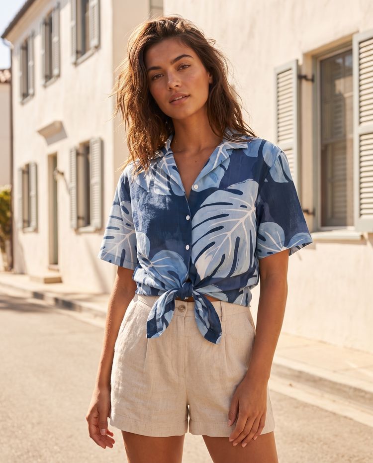 Waipio women's hawaiian shirts