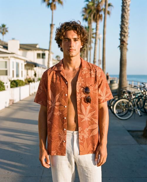 Coral Kumo Hawaiian Shirt