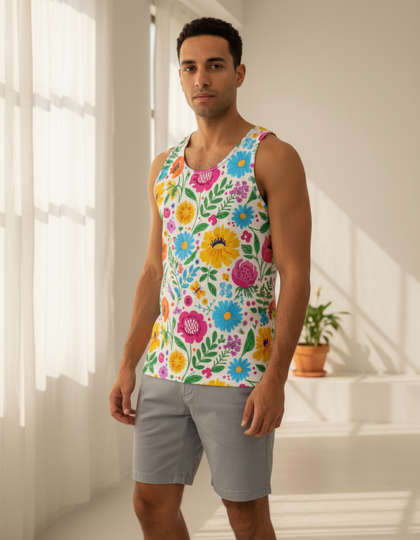 Floral Collection men's tank tops