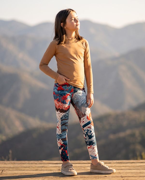 Neon Samurai girls leggings