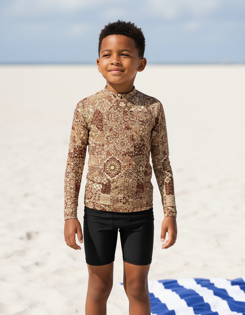 Coffee Bean Riad Kids Rash Guard Kids Rash Guard — Dripper