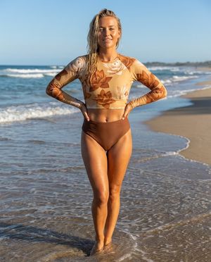 Women's Amber Haze women's crop-top rashguards