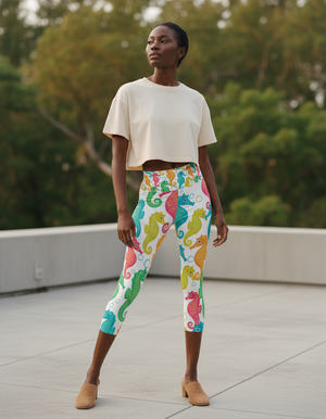Ripple Leggings Capri Yoga Leggings — Dripper