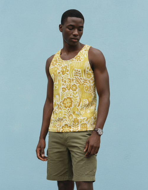 Men's Yellow Armonia men's tank tops