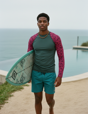 Men's Hot Pink Chord men's rashguards