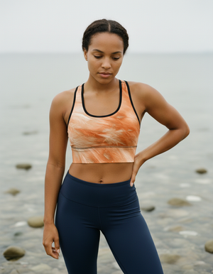 Muskmelon Frost Longline Sports Bra Longline Sports Bra — Lolekai