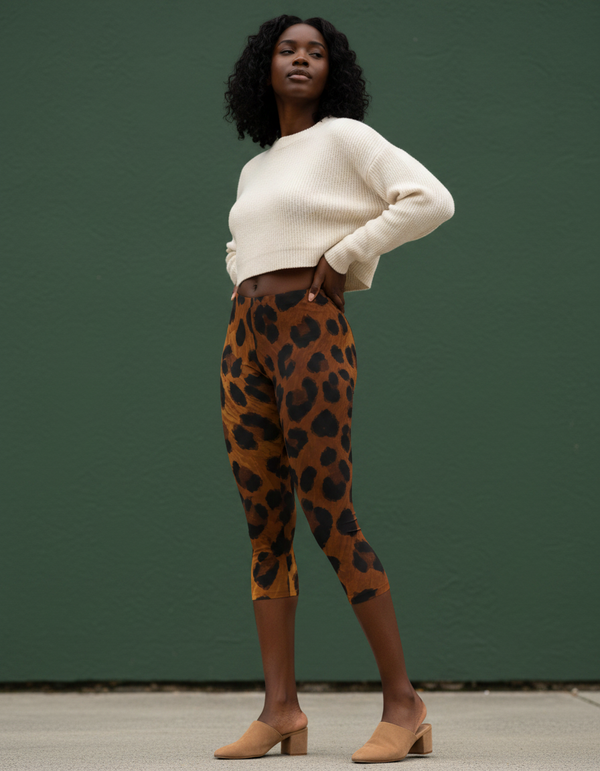 Leopard Collection capri leggings